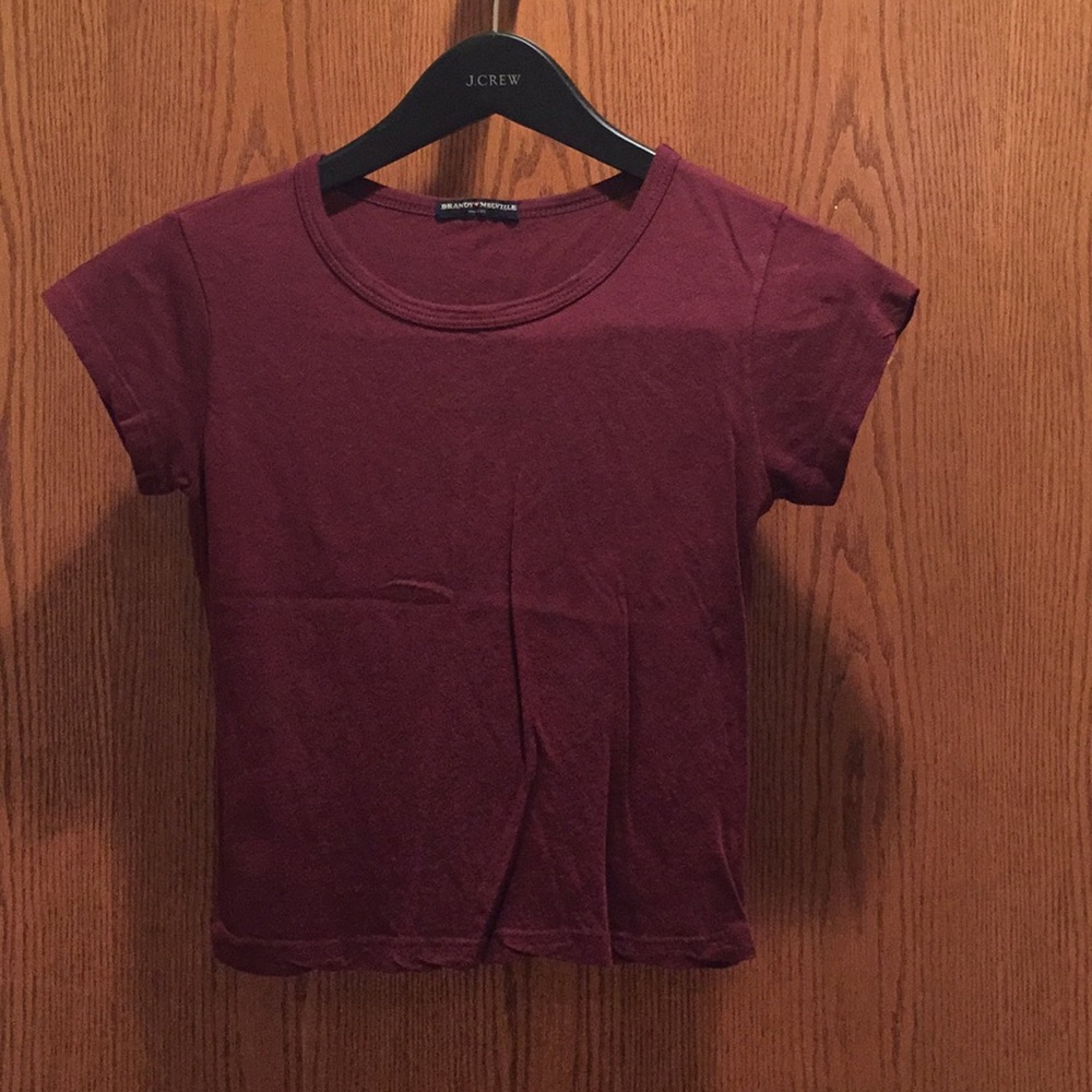 Brandy Melville Burgundy Tee
